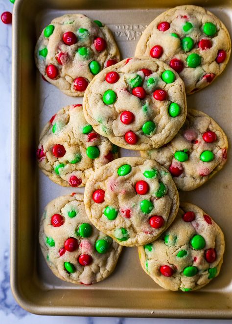 Best M&m Cookie Recipe, Freezable Cookies, Holiday Dessert Platter, Peanut Butter Cookies With Chocolate, Cookies With Chocolate Chips, Modern Honey, Christmas Cookie Box, Best Christmas Cookie Recipe, Cookies With Chocolate