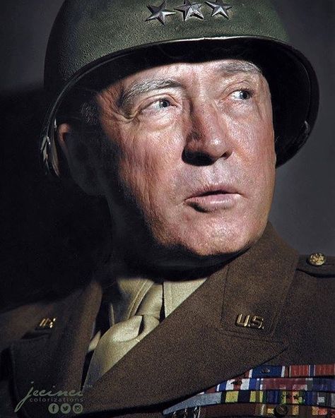 2,844 mentions J’aime, 42 commentaires - WW2 Colourised Photos (@ww2colourisedphotos) sur Instagram : "General George Smith Patton Jr. November 11, 1885 – December 21, 1945  On December 8, 1945,…" General Patton, George S Patton, George Patton, American Patriotism, Patriotic Pictures, Vintage History, Image Vintage, San Gabriel, Band Of Brothers