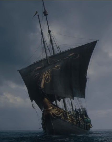 Greyjoy Ship (GoT S8) Iron Islands Aesthetic, Euron Greyjoy Aesthetic, Ironborn Aesthetic, House Greyjoy Aesthetic, Theon Greyjoy Aesthetic, Greyjoy Aesthetic, Euron Greyjoy, Iron Islands, House Greyjoy