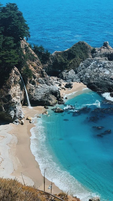 Mcway Falls California, Seaside Bay, Mcway Falls, Holiday Places, Beautiful Nature Wallpaper, Sea And Ocean, Beautiful Places To Travel, Sea Ocean, Nature Aesthetic