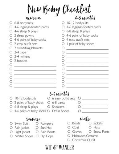 Newborn Shopping List, Newborn Clothes Checklist, Baby Clothes Checklist, Checklist Newborn, Clothes Checklist, Baby Checklist Newborn, Prepping For Baby, New Baby Checklist, Newborn Checklist