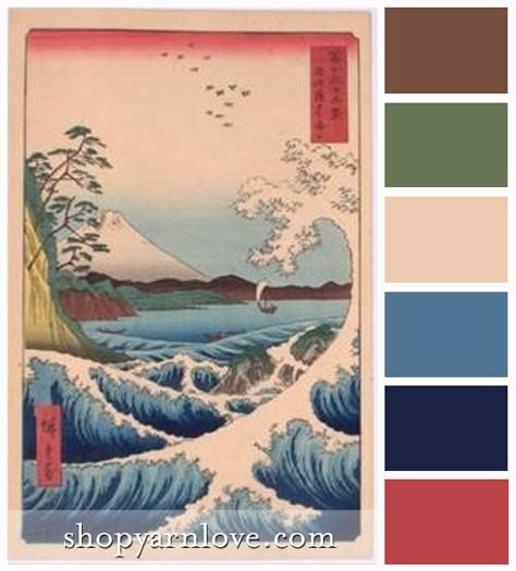 Japanese Waves color palette Japanese Colors Palette, Japanese Color Pallete, Japanese Color Palette Design, Japanese Art Color Palette, Japan Colour Palette, Traditional Japanese Color Palette, Japanese Tattoo Color, Asian Color Palette, Japan Color Palette