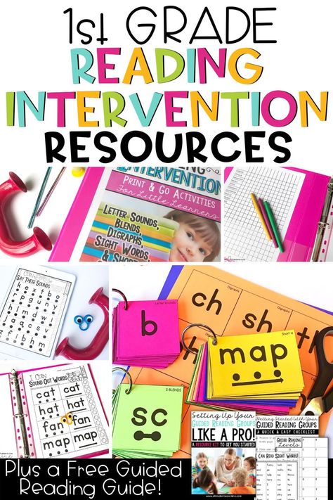 Reading Centers 1st Grade Small Groups, Guided Reading Activities First Grade, 1st Grade Rti Activities, Iready Reading 1st Grade, 1st Grade Intervention, 1st Grade Reading Groups, Reading Interventions 1st Grade, First Grade Small Group Reading, Reading Intervention First Grade