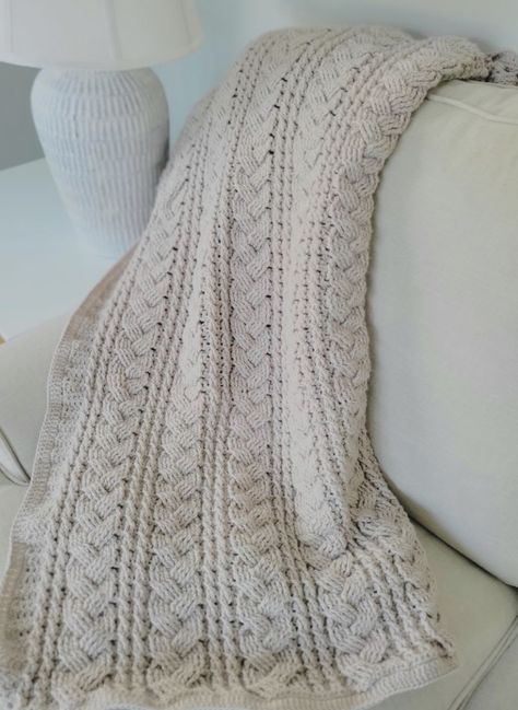 The Cable Throw Free Crochet Pattern Crochet Cable Pattern, Crochet Cable Blanket, Cable Blanket, Chunky Crochet Blanket Pattern, Cables Blanket, Throw Crochet, Crochet Patterns For Women, Chunky Crochet Blanket, Crochet Blanket Pattern Easy