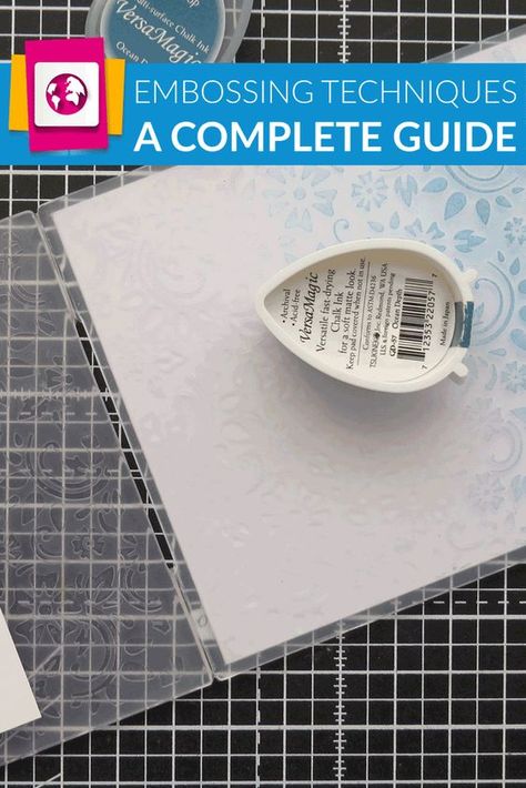 How To Ink Embossing Folders, How To Use Embossing Folders, Inking Embossing Folders, How To Emboss Cards, How To Emboss, Heat Embossing Techniques, Embossing Techniques Tutorials, How To Emboss Paper, How To Emboss With Dies