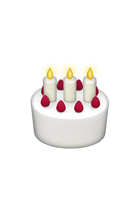 The emoji 🎂 Birthday Cake depicts a round cake with white frosting and colorful sprinkles on top. It has lit candles on it, with flames burning brightly. Cake Emoji Iphone, Birthday Cake Emoji, Cake Emoji, Iphone Cake, Emoji Birthday Cake, Happy Birthday Emoji, Snapchat Emojis, Iphone Png, Apple Birthday