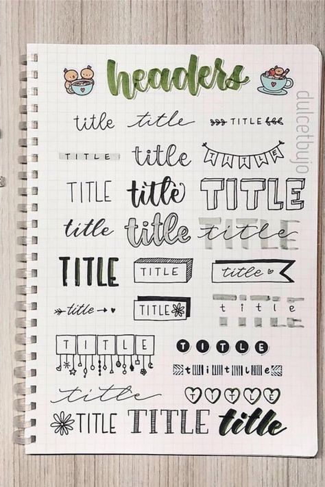 The ultimate collection of bullet journal header and title ideas for inspiration! #bulletjournal #bujoheader #bujoideas Bullet Journal Titles, Bullet Journal Headers, Bullet Journal Font, Title Ideas, Journal Lettering Ideas, Bullet Journal Banner, Journal Fonts, Creating A Bullet Journal, Bullet Journal Ideas Templates