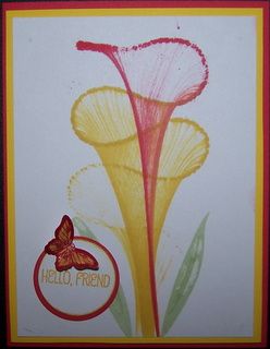 handmade greeting card: String Art by cj nalley ... fun technique to create lily like flowers or abstract art ... Painting With String Pull, Thread Painting On Paper, Calla Lily String Art, String Art Flower, Chain Painting, String Theory Art, String Art By Kaly, String Painting, Chain Art