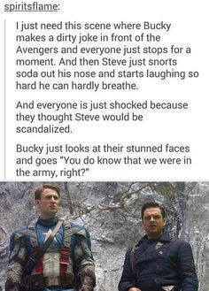 Captain America And Bucky, Bucky Barnes Marvel, Barnes Marvel, Marvel Headcanon, Bucky And Steve, Funny Marvel Memes, Talk About Love, Funny Marvel, Marvel Avengers Funny