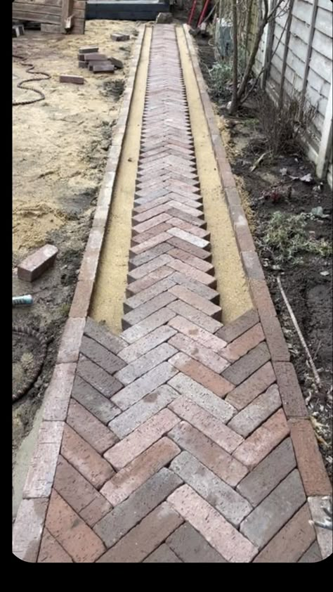 Paver Path, Brick Pathway, Brick Path, Brick Walkway, Brick Garden, Garden Walkway, Home Landscaping, Garden Pathway, Garden Path