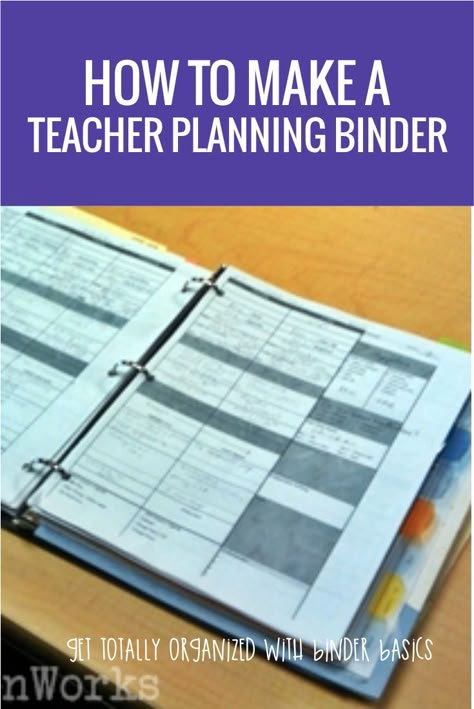 Seriously - the best thing I've done... ever. How to Make a Teacher Planning Binder {Binder Basics} Lesson Plan Binder Organization, Curriculum Binder Organization, Sped Lesson Plans, Lesson Planning Tips New Teachers, Teacher Planning Binder, Free Teacher Binder, School Organization Tips, Planning School, Teacher Lesson Planner