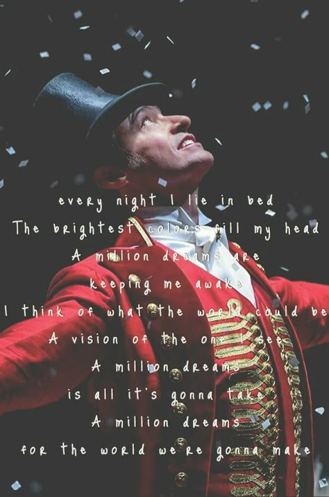 A Million Dreams Damien Chazelle, A Million Dreams, Million Dreams, Behind Blue Eyes, Fred Astaire, The Greatest Showman, Disney Quotes, Musical Movies, Hugh Jackman