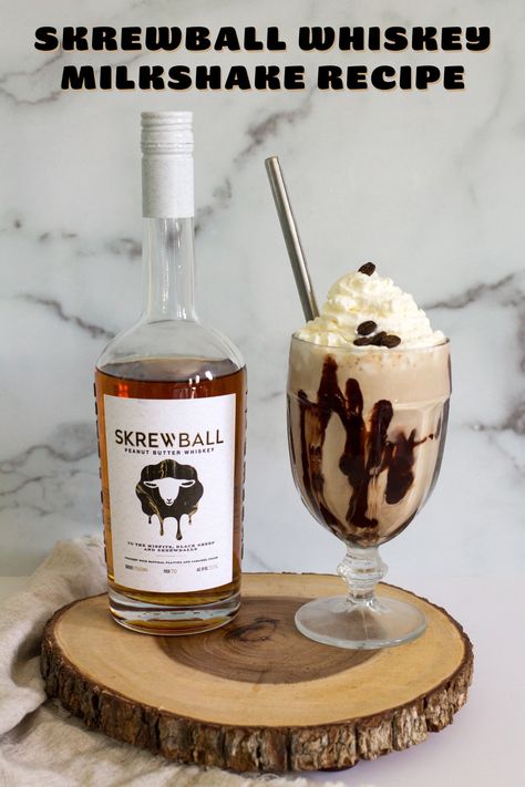 This recipe combines two things, Skrewball Peanut Butter Whiskey and coffee flavored ice cream. It's easy to make and delicious!  #skrewballwhiskey #alcoholicmilkshake #boozyshakes #peanutbutterwhiskey #cocktailrecipe Peanut Butter Whiskey Milkshake, Whiskey Milkshake, Coffee Flavored Ice Cream, Alcoholic Milkshake, Peanut Butter Whiskey, Boozy Milkshake, Flavored Ice, Whiskey Recipes, Milkshake Recipe