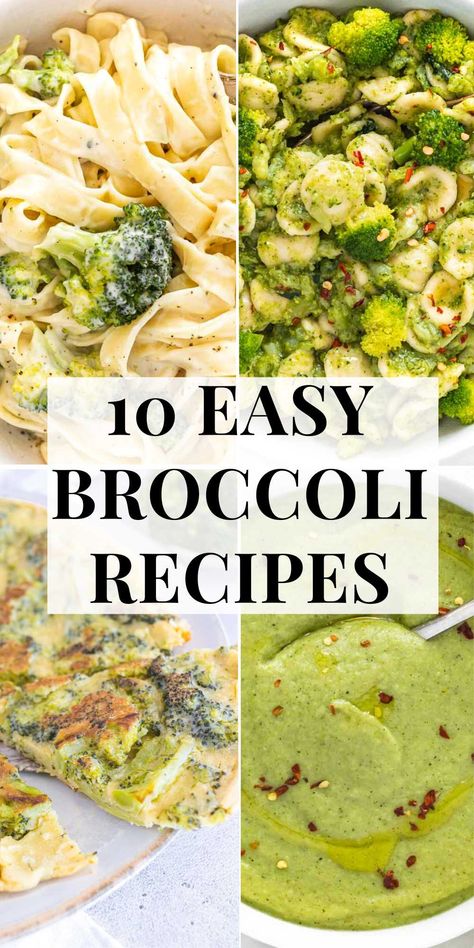 What To Cook With Broccoli, Brocolli Pasta Dishes, Dinners With Broccoli, Fresh Broccoli Recipes, Broccoli Dinner Recipes, Broccoli Recipes Easy, Broccoli Sides, Broccoli Meals, Broccoli Ideas