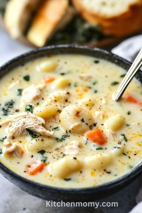 Olive Garden Chicken Gnocchi Soup Chicken Noodle Gnocchi Soup, Potato Gnocchi Soup Recipes, Olive Gardens Soups, One Pot Chicken Gnocchi Soup, Crockpot Chicken Gnocchi Olive Garden, Lemon Chicken Gnocchi Soup, Creamy Chicken And Gnocchi Soup, Chicken Nochi Soup Olive Garden, Mini Gnocchi Recipes