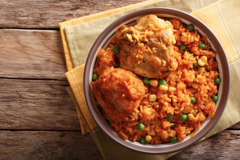 Brazilian Chicken and Saffron Rice (Galinhada) - Texas de Brazil Churrasco Recipe, Greek Rice Pilaf, Feijoada Recipe, Brazilian Chicken, Cod Dishes, Saffron Chicken, Black Bean Stew, Brazilian Desserts, Coconut Lime Chicken