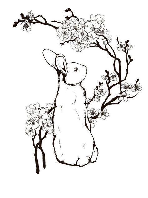 Tattoo Planning, White Rabbit Tattoo, Tiny Tats, Rabbit Tattoo, Tattoo Moon, Mouse Tattoos, Rabbit Drawing, Bunny Tattoos, Rabbit Tattoos