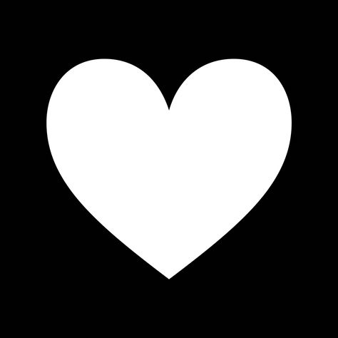 Heart Template Black Screen, White Heart Black Background Aesthetic, Heart Emoji Black Background, Black And White Hearts Background, Black Heart Images Hd, Like Symbol, Heart Overlay, Cute Couple Dp, Shapes Images