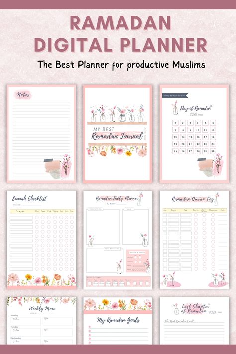 If you looking for the perfect planner to make your Ramadan the best Ramadan, this 2023 Ramadan planner is perfect for you! Grab this planner and start planning 😃 Ramadan Planer 2024, Ramadan Digital Planner, Ramadan Planner 2024, Ramadan Journal Ideas Aesthetic, Ramadan Journal Free Printable, Ramadan Calendar 2024, Ramadan Planner Free Printable, Ramadhan Checklist, Ramadan Journal Ideas