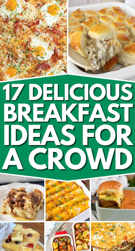 Breakfast for a crowd can be easy and delicious. Discover make-ahead breakfasts for a crowd, including breakfast casseroles and overnight oats recipes. Try brunch recipes for a crowd, perfect for holiday gatherings. Enjoy quick breakfasts for a crowd with large-batch breakfast recipes and family-style breakfast ideas. From egg breakfast ideas, breakfast burritos, and smoothie recipes, to a variety of breakfast recipes. These simple and hearty breakfast ideas for large groups are perfect. Easy Breakfast For The Week, Making Breakfast For A Large Group, Breakfast For A Crowd Camping, Easy Breakfast Ideas To Feed A Crowd, Big Crowd Breakfast Ideas, Brunch Crowd Recipes, Breakfast Ideas For 30 People, Large Gathering Breakfast Ideas, Family Vacation Breakfast Ideas