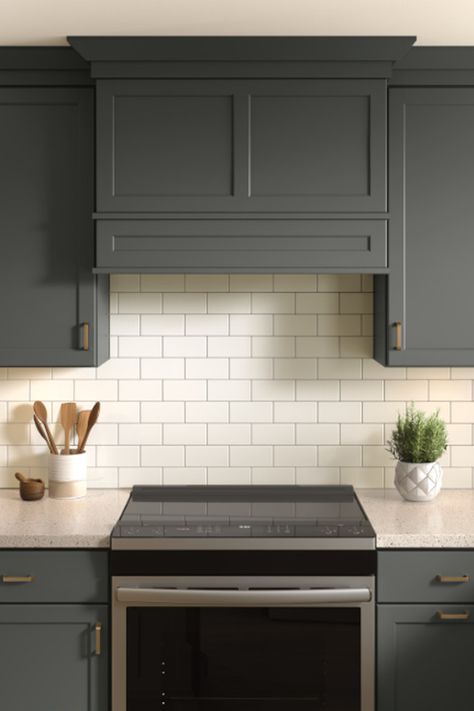 Square Stove Hood, Flush Range Hood, In Cabinet Vent Hood, Box Kitchen Hood Ideas, Kitchen Hood With Storage, Hood Vent Cabinet, Above Kitchen Cabinet Decor Ideas Tall Ceilings, Craftsman Range Hood Ideas, Stove Vent Hood Ideas Small Kitchen