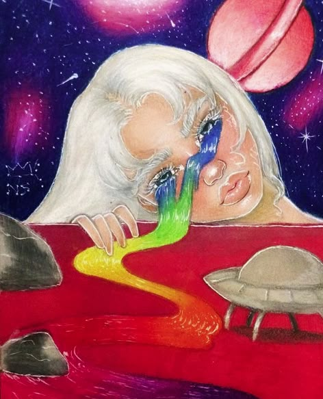 space inspo Psychédélic Drawing, Space Woman Art, Space Art Trippy, Extraterrestrial Art, Trippy Paintings, Vibe Art, Trippy Drawings, Arte Indie, Psychadelic Art