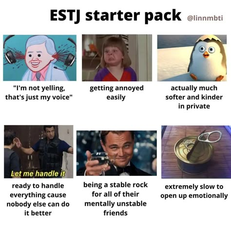 Esfj Starter Pack, Estj Mbti Aesthetic, Estj Memes Funny, Esfj Memes Funny, Mbti Starter Pack, Estj Aesthetic, Estj Character, Estj Mbti, Estj Personality