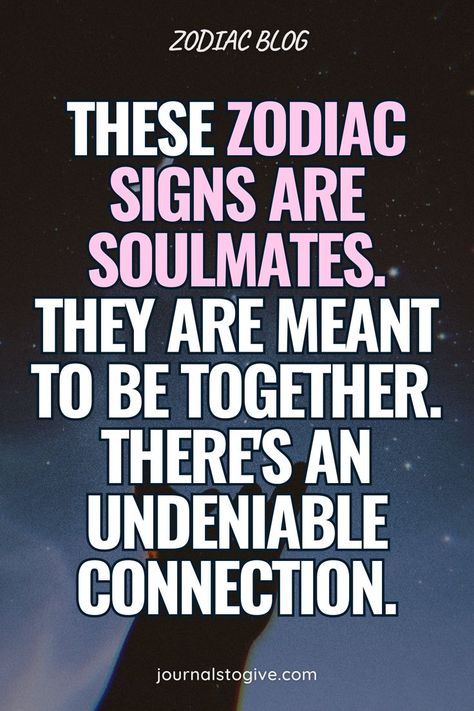 These zodiac signs are soulmates. They are meant to be together. There's an undeniable connection. Their connection is effortless, and they feel complete when together. Despite any challenges, they support and uplift each other. Their love grows stronger every day, making them true soulmates. Soulmate Friends, Soulmate Signs, Zodiac Signs Meaning, Zodiac Journal, Soulmate Connection, Soul Mate Love, Best Zodiac Sign, Meant To Be Together, Better Together