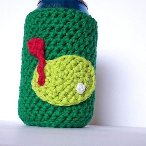 Golf Green and Tee Beverage Cozies Crochet pattern by Laura Letiecq  Knitting Patterns  LoveCrafts Golf Crochet Patterns Free, Crochet Golf Accessories, Golf Crochet Patterns, Golf Club Covers Crochet Free Pattern, Crochet Golf Hat, Crochet Golf Club Covers Free Pattern, Golf Crochet, Crochet For Dummies, Crochet Cozies