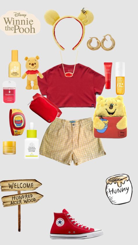 Winnie The Pooh Disney Bounding, Rapunzel Disney Bound Outfits, Disney World Character Outfits, Monsters Inc Disney Outfit, Disney Character Themed Outfits, Disneybound Outfits Couples, Simple Disney Bound Outfits, Winnie The Pooh Outfit For Women, Pixar Outfit Ideas