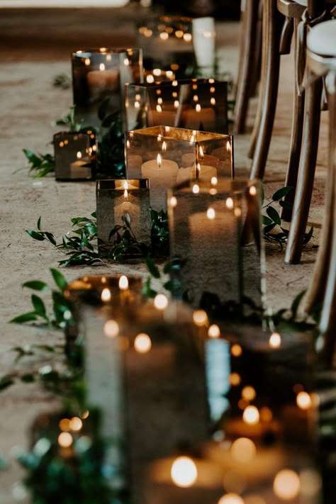 Dramatic Industrial-Chic Colorado Wedding | Rocky Mountain Bride Green Wedding Details, Mountain Wedding Decor, Ideas Decoracion Navidad, Winter Mountain Wedding, Industrial Wedding Decor, Aesthetic Shots, Rustic Mountain Wedding, Chic Wedding Decor, Longmont Colorado