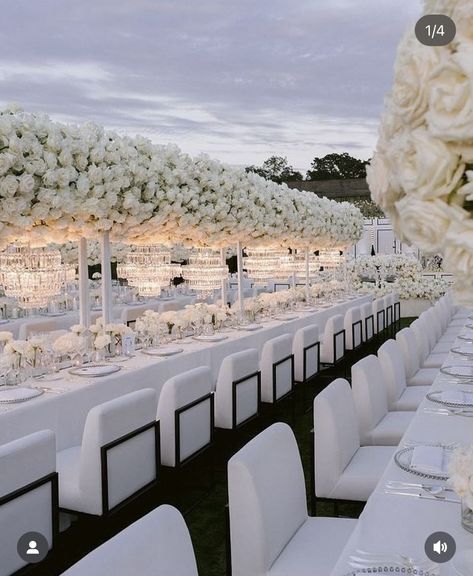 Elegant Color Palette, White Wedding Decorations, Dream Wedding Reception, Romantic Luxury, Wedding Reception Design, Party Video, Luxury Wedding Decor, Dream Wedding Decorations, Dream Wedding Venues