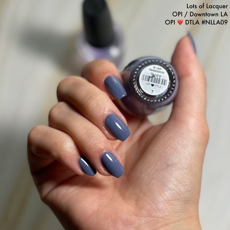 Opi Blue Colors, Opi Dtla, Opi Blue, Grey Nail Polish, Purple Nail Polish, Blue Polish, Gray Nails, Lavender Blue, Hand Care