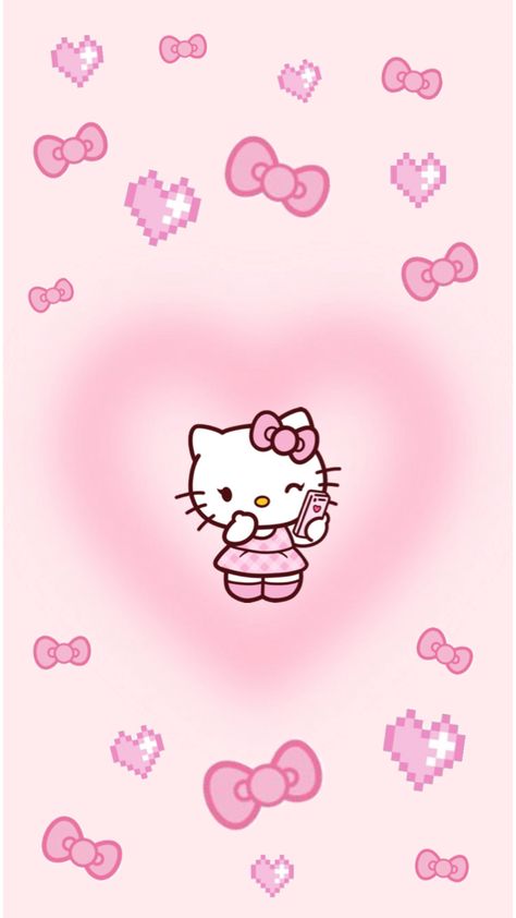 Y2k Hello Kitty Backgrounds, Iphone Hello Kitty Wallpaper, Fotos Da Hello Kitty, Hello Kitty Pink Wallpaper, Wallpaper Hello Kitty Aesthetic, Pink Hello Kitty Wallpapers, Kitty Wallpaper Iphone, Pretty Pink Wallpapers, Pink Hello Kitty Wallpaper