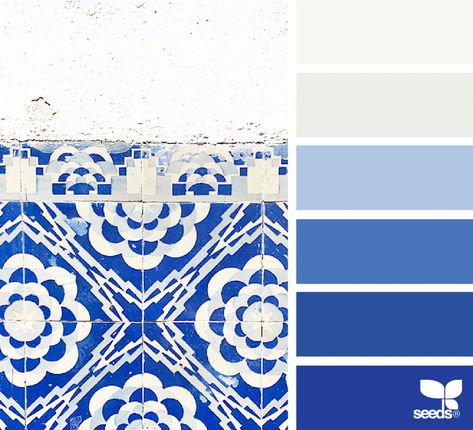 Tiled Tones Design Seeds Color Palette, Seeds Color Palette, Seeds Color, Colour Trends, Design Seeds, Blue Colour Palette, Paint Colors For Living Room, Colour Ideas, Color Balance