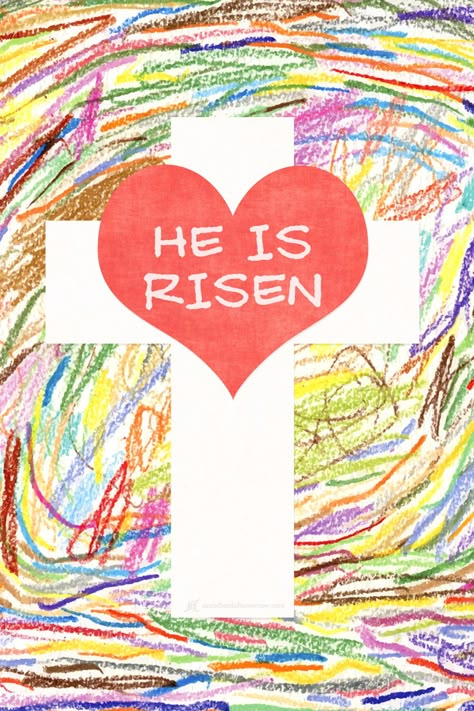 Children's craft for resurrection day. Easter Jesus Crafts Preschool, He Is Risen Easter Craft, Easter Crafts Toddlers Jesus, He Is Risen Activities, Resurrection Sunday Activities For Kids, Jesus Rose From The Grave Craft, Resurrection Eggs For Preschoolers, Jesus Died On The Cross Craft, He Is Risen Craft Preschool