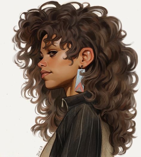 The last few weeks I've been in such a good flow and BAM! super busy for work -_- so I don't get to my personal stuff. Therefore, there is… | Instagram Aphrodite Painting, Curly Hair Drawing, Sketch Portrait, Big Curly Hair, Art Essentials, Shading Techniques, Colored Curly Hair, Procreate Brushes Free, How To Shade