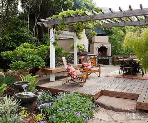 Personalize your patio in a weekend by building a pergola. Dream Patio, Building A Pergola, Pergola Attached To House, Patio Fireplace, Patio Pergola, Pergola Design, Pergola Canopy, Pergola Ideas, Wooden Pergola