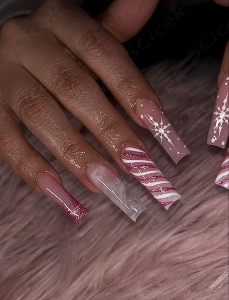 #christmasnails #christmas #xmas #xmasnails #nails #nailart #naildesign #nailideas #nailartideas Cute Christmas Acrylic Nails Coffin, Long Square Christmas Acrylic Nails, Freestyle Christmas Nails Acrylic, Unique Acrylic Nails Christmas, Medium Nails Christmas, Nail Ideas For Christmas 2023, Christmas Nails 2023 Long, Christmas Nails Square Pink, Medium Nails Acrylic Christmas