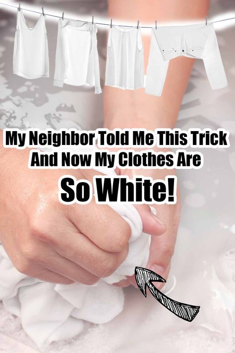 My Neighbor Told Me This Trick And Now My Clothes Are So White! If you’ve ever struggled with dingy, discolored clothes that just won’t look as bright as when they were new, you’re not alone. How To Brighten Dingy Colored Clothes, How To Whiten Dingy Whites, Whiten Dingy Whites, How To Keep Whites Bright, How To Make White Clothes White Again, How To Keep White Clothes White, How To Brighten White Clothes, Dingy Whites Brighten, White Clothes Washing Tips