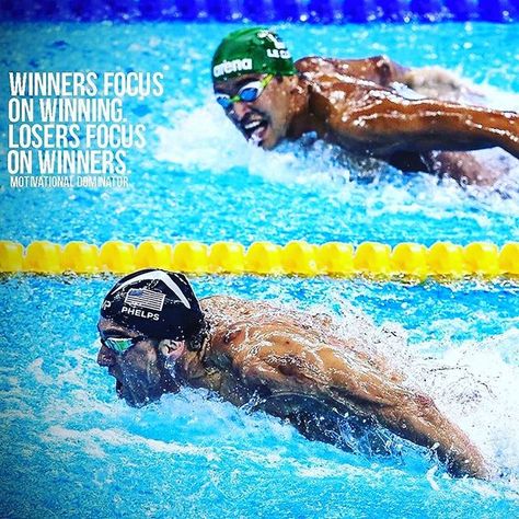 This picture is such a beautiful example of the quote on it winners focus on winning while losers focus on the winners. Its a good reminder of why we SHOULD be focussing on what we do instead of focussing on what others do! #bloogle Follow Mohammad (bloogle01.com) for sales digital marketing ideas & motivation. #startups #onlinemarketing #mlm #success #SEO #SMM #SEM #blog #blogger #multilevelmarketing#Repost @c.h.r.i.s.cordoba(@repost_via_instant) #motivation #motivational #quote #love #motiv Citation Entrepreneur, Man Up Quotes, Michael Phelps, Warrior Quotes, Rio 2016, Man Up, Reminder Quotes, Self Motivation, Lps