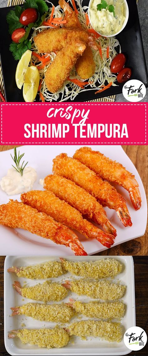 Shrimp Tempura with Tartar Sauce | Crispy Tempura Tempura Salmon, Tempura Prawns Recipe, Shrimp Tempura Dinner Ideas, Tempura Shrimp, Prawn Tempura Recipe, Prawn Tempura, Tempura Shrimp Meals, Coconut Tempura Shrimp, Rock Shrimp Tempura