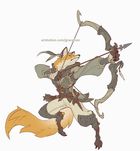 ArtStation - Foxfolks, Grace Tran Fantasy Cat, Fox Character, Monster Concept Art, Creature Concept Art, Professional Art, Fantasy Concept Art, Dnd Characters, Art Portfolio, Creature Design