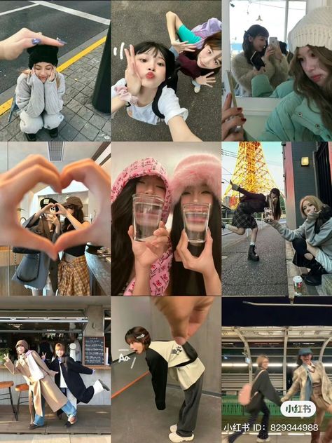 Friendship Ideas, Cute Friend Poses, Group Picture Poses, Cute Photo Poses, Bff Poses, Fotografi Digital, Friend Pictures Poses, Shotting Photo, 사진 촬영 포즈