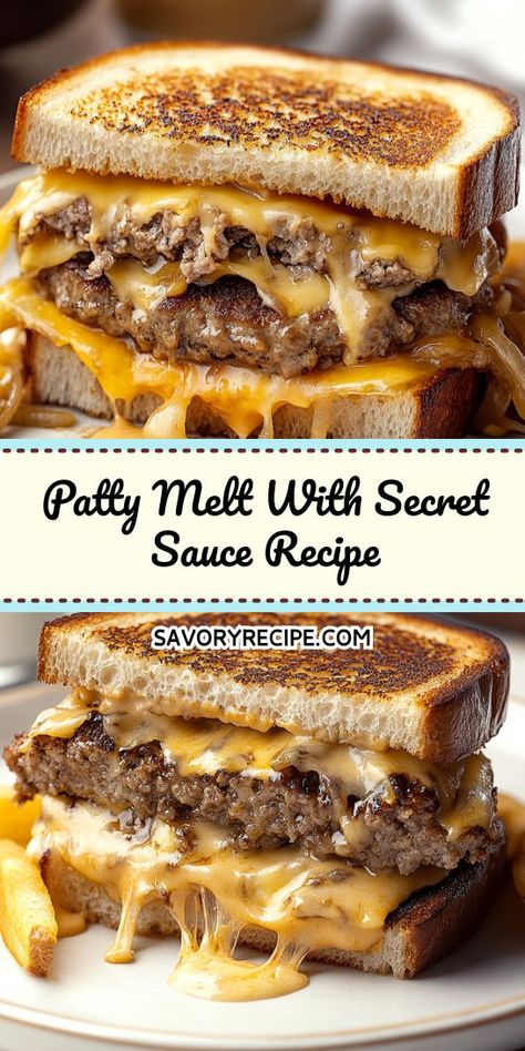 Burger Patty Recipe, Secret Sauce Recipe, Beef Patties Recipes, Patty Melt Recipe, Savory Recipe, Patty Melt, Homemade Burgers, Secret Sauce, Beef Patty