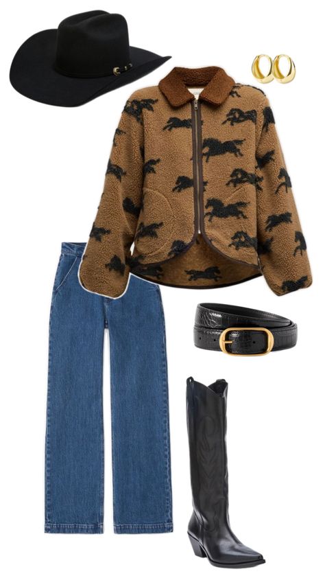 Wyoming outfit, Montana outfit, rodeo outfit, western outfit inspo, country concert outfit inspo Yellowstone Outfits For Women, Austin Outfits Winter, Winter Rodeo Outfits For Women, Wyoming Outfit, Winter Rodeo Outfit, Yellowstone Outfit Ideas, Cowgirl Baddie, Winter Western Outfits Women, Houston Rodeo Outfit