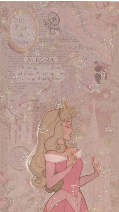 Disney Princesses Collage, Cute Wallpapers Disney Princesses, Princess Aurora Tattoo Ideas, Princess Aurora Background, Disney Princess Aurora Wallpaper, Wallpaper Iphone Princess, Pink Wallpaper Disney, Disney Wallpaper Princesas, Princess Core Aesthetic Wallpaper