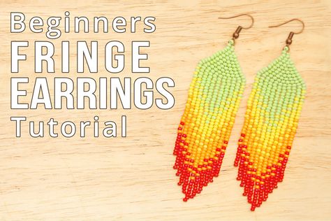 Beginners Beaded Fringe Earring Tutorial | Bead Spider Fringe Earrings Diy Tutorials, Beaded Earrings Tutorials Step By Step, Beaded Fringe Earrings Tutorial Free Pattern, Seed Bead Earrings Tutorial How To Make, Beaded Fringe Earrings Tutorial, Fringe Earrings Tutorial, Spider Video, Make Fringe, Fringe Earrings Diy