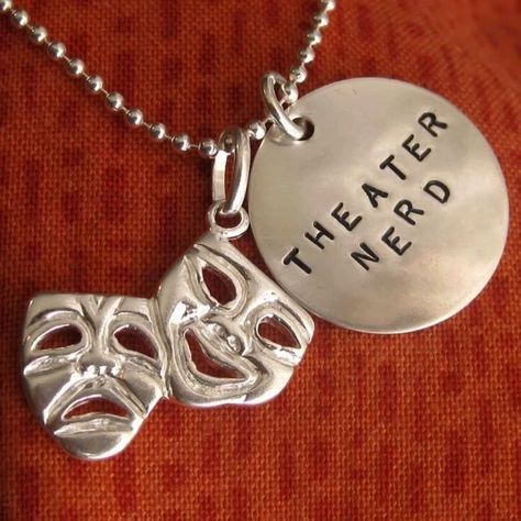 Theatre Gifts, Theatre Geek, Comedy And Tragedy, Astuces Diy, Drama Club, Theatre Nerds, Lovers Necklace, Plaid Shirts, Theatre Kid