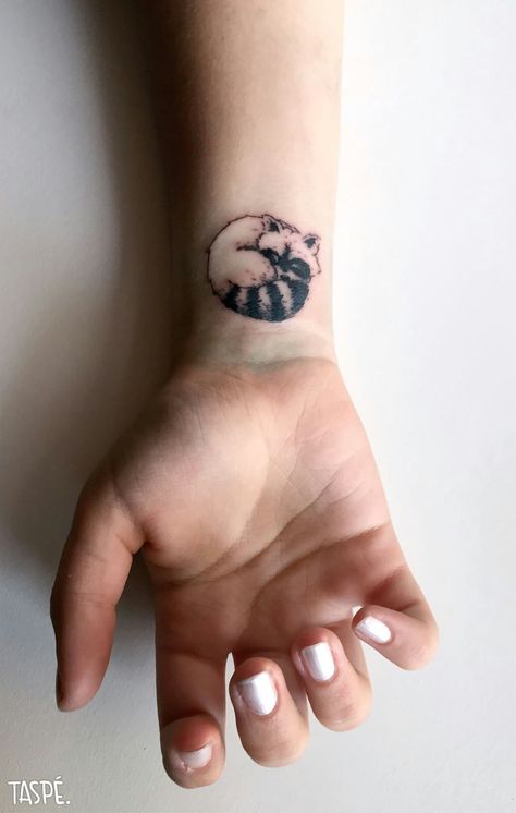 Small Raccoon Tattoo Simple, Racoon Tattoo Simple, Raccoon Tattoos, Racoon Tattoo, Tattoo Line Art, Minimalist Tattoo Meaning, Raccoon Tattoo, Small Matching Tattoos, Tato Minimal